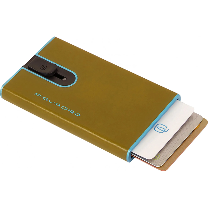 Чехол для кредитных карт PIQUADRO BLUE SQUARE PP4825B2BLR/G желтый натуральная кожа