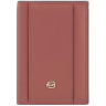 Обложка для паспорта женский PIQUADRO CIRCLE PP6340W92R/ARTM коралловый/кофейный натур.кожа