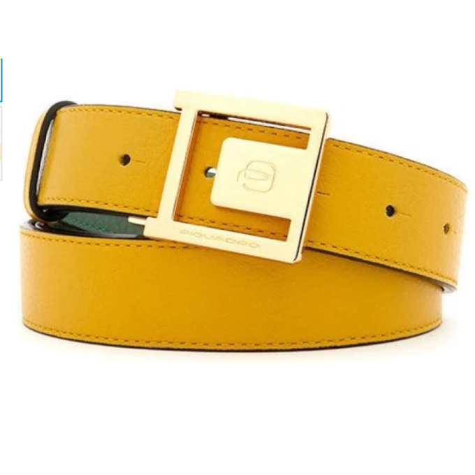 Ремень женский PIQUADRO CIRCLE CU6180W92/GIVE желтый шартрез натур.кожа