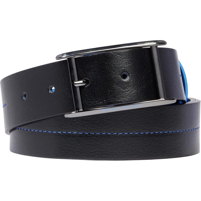 Ремень мужской PIQUADRO BLUE SQUARE CU6667B2/N черный натуральная кожа