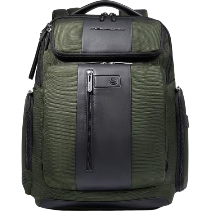 Рюкзак мужской PIQUADRO BRIEF2 CA5477BR2/VE2 хаки ткань/натуральная кожа