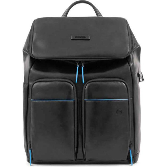 Рюкзак PIQUADRO BLUE SQUARE REVAMP CA6104B2V/N черный кожа