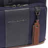 Рюкзак PIQUADRO BRIEF2 CA3214BR2/BLUCU темно-синий/коричневый нейлон/ кожа