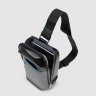 Рюкзак слинг мужской PIQUADRO BLUE SQUARE CA6898B2/N черный кожа