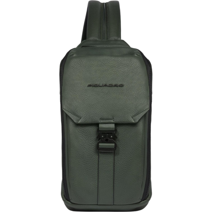 Рюкзак слинг мужской PIQUADRO THAN CA6616S135/VE хаки кожа