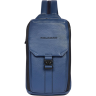 Рюкзак слинг мужской PIQUADRO THAN CA6616S135/BLU синий кожа