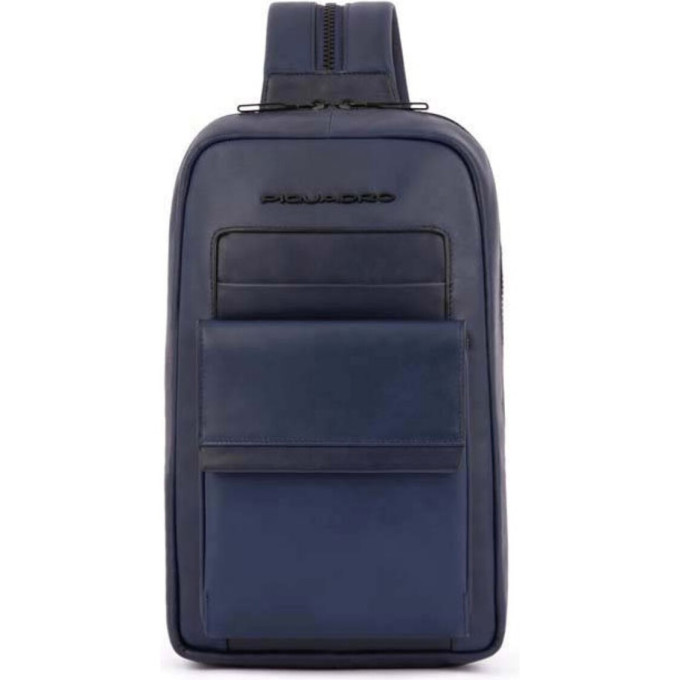 Рюкзак слинг PIQUADRO FINN CA5982S123/BLU синий кожа