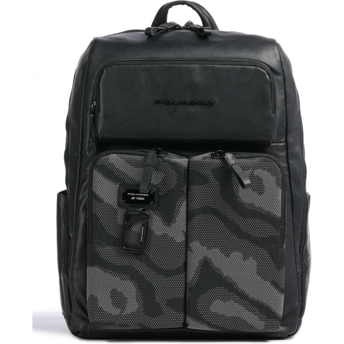 Рюкзак унисекс PIQUADRO HARPER SPECIAL CA3349APS/NCAM черный камуфляж кожа