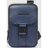 Сумка через плечо PIQUADRO AC6546S135R/BLU кожаная синяя