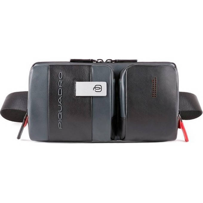 Сумка на пояс мужская PIQUADRO URBAN CA4975UB00/GRN (серый/черный)